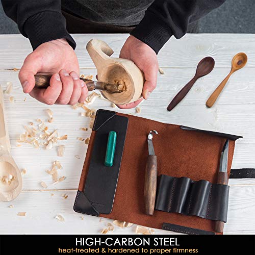 Wood Spoon Carving Tools Kit S14x Deluxe (5 Count)