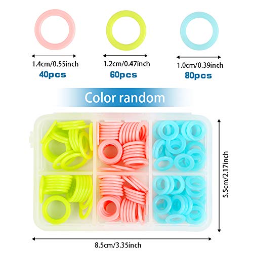 180 PCS Stitch Markers for Crocheting (180 Count)