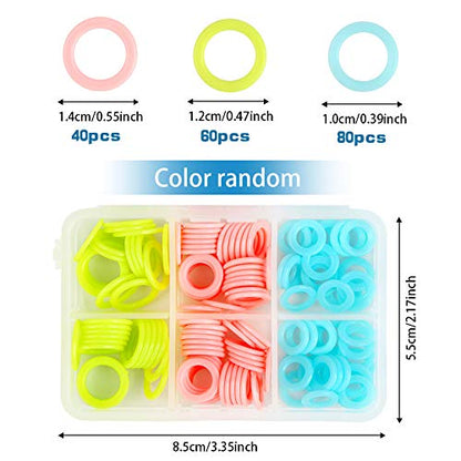 180 PCS Stitch Markers for Crocheting (180 Count)