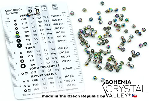 100pcs Faceted Fire Polished Pressed Czech Glass Beads 3mm (100 Count)