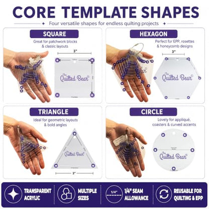 Circle Quilting Templates (8 Count)