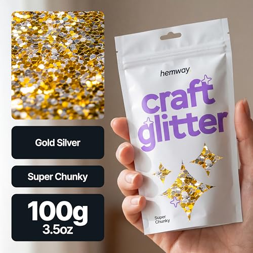 Craft Glitter Gold Silver 100g Super Chunky Glitter
