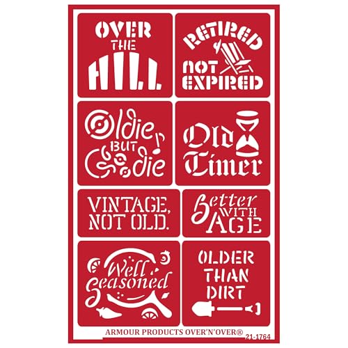 Over'N'Over Reusable Glass Etching Stencils