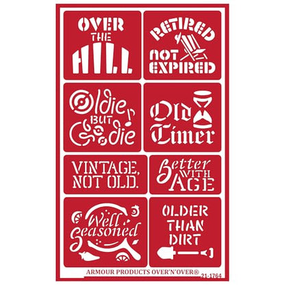 Over'N'Over Reusable Glass Etching Stencils
