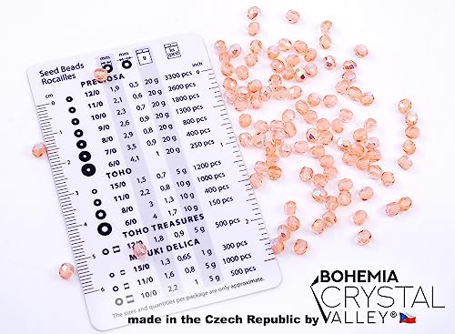 100 pcs of Faceted Fire Polished Pressed Czech Glass Beads 4mm (100 Count)