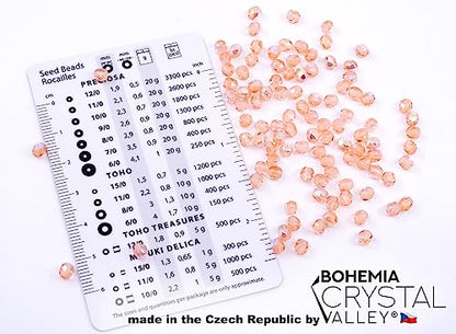 100 pcs of Faceted Fire Polished Pressed Czech Glass Beads 4mm (100 Count)