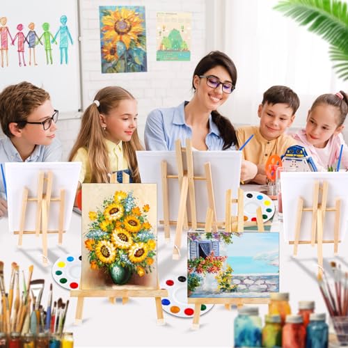 16 Pack 15 Inch Wood Easels (16 Count)