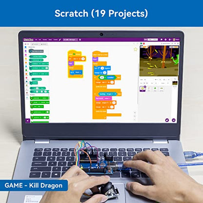 Project Complete Starter kit Compatible with Arduino UNO R3 Arduino IDE (250 Count)