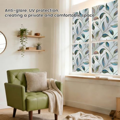 Window Privacy Film Frosted Glass UV Sun Blocking 29.5'' x 118.1''