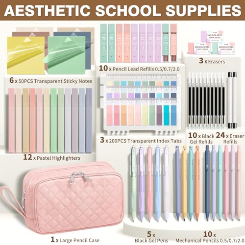 62PCS Aesthetic Back to School Supplies w (62 Count)