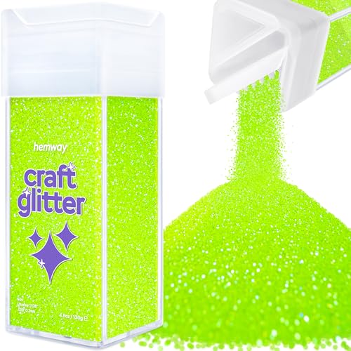 Craft Glitter Shaker Fluorescent Green 110g Ultrafine (3.8 Ounce)