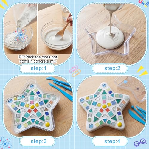 24 Pcs Stepping Stone Kit Includes Concrete Mold (24 Count)