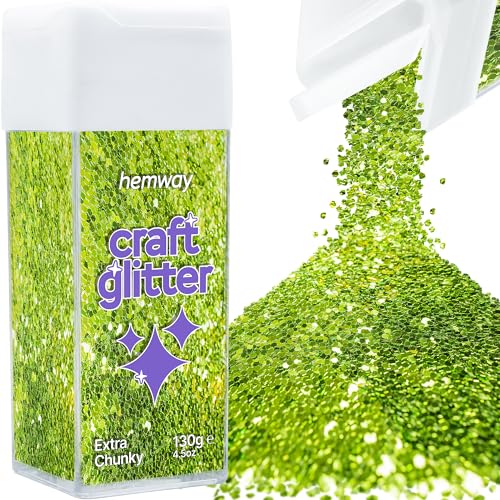 Craft Glitter Shaker Lime Green 110g Extra Chunky (3.8 Ounce)