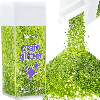 Craft Glitter Shaker Lime Green 110g Extra Chunky (3.8 Ounce)