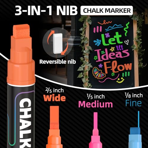 Chalk Markers for Windows & Glass (12 Count)