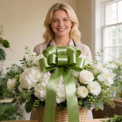 1.5 Inch Sage Green Polypropylene Ribbon