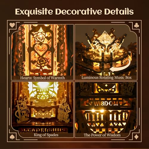 LED 3D Wood Puzzle Poker World Projector Lamp