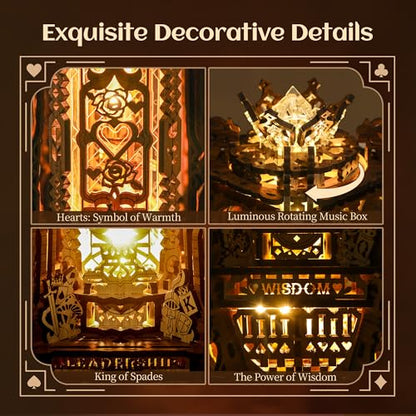 LED 3D Wood Puzzle Poker World Projector Lamp