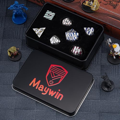 Luxury Inlay Metal Dice Set