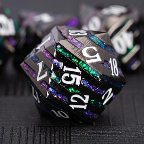 Inlay Metal Dice Set 7pcs