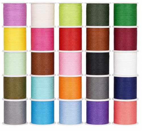 1mm Assorted Waxed Cord (820.21 Foot)