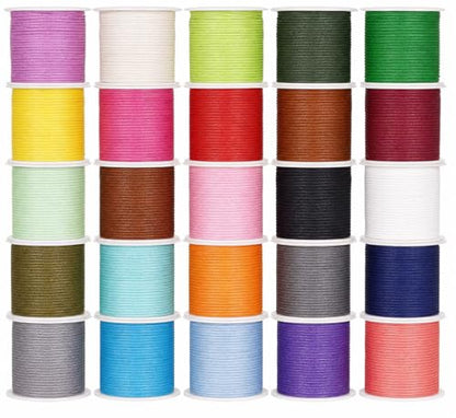 1mm Assorted Waxed Cord (820.21 Foot)