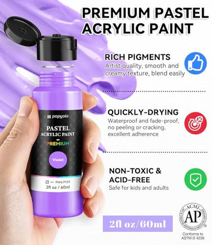 64 PCS Pastel Acrylic Paint Set