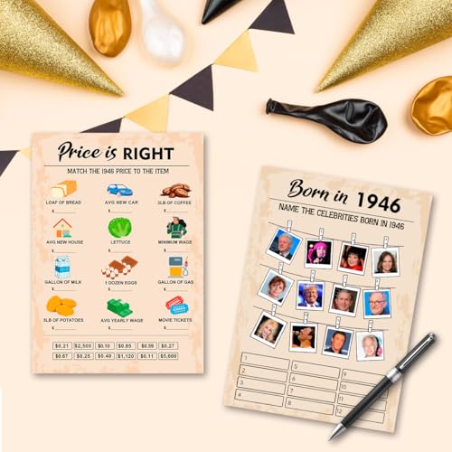 80th Birthday Party Games (15 Count)