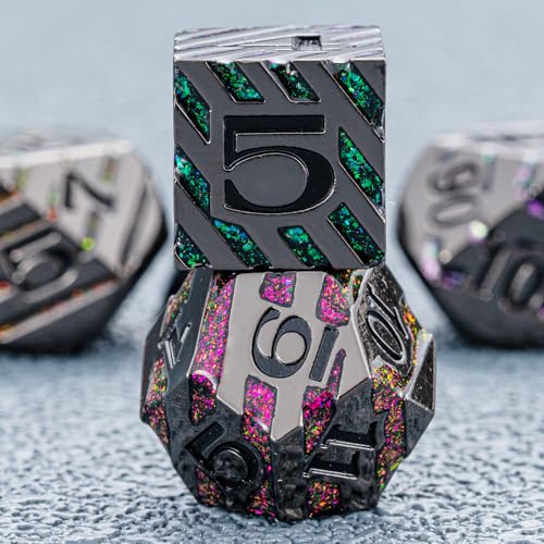 Inlay Metal Dice Set 7pcs