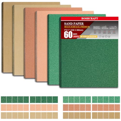 60 PCS Sandpaper Assortment (60 Count)
