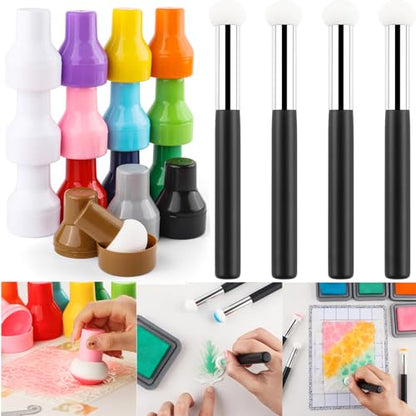 19PCS Sets Sponge Applicator Ink Applicator with Storage Cases