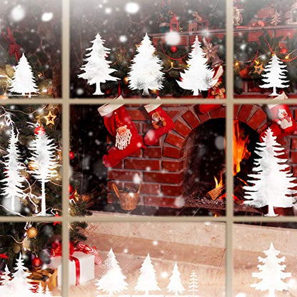 8 Pieces Pine Tree Stencils Art Painting Templates Stencils for Painting on Wood Winter Holiday DIY Wall Floor Decor Supplies (8 Count)