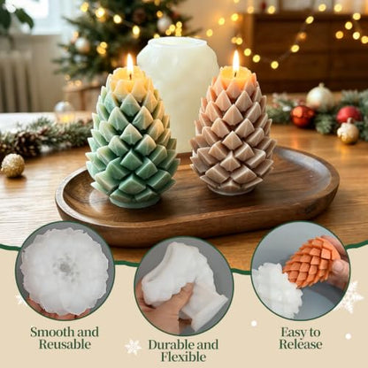Christmas Pinecone Candle Mold