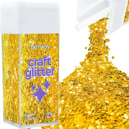 Craft Glitter Shaker Gold 110g Super Chunky (3.9 Ounce)