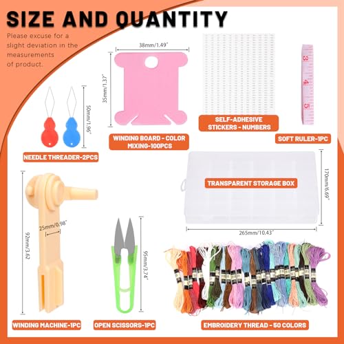 157Pcs Embroidery Floss Organizer Kit (157 Count)