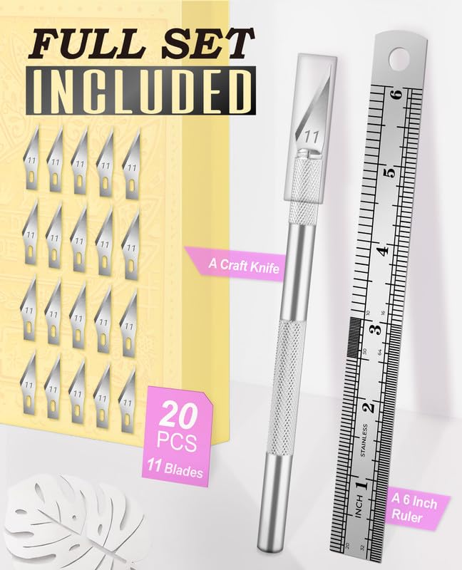 Exacto Knife Set with 20#11 Blades (20 Count)
