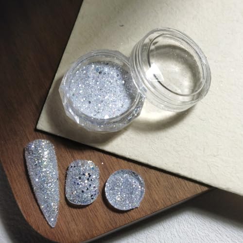 8 Colors Holographic Sugar Glitter Powder for Nails