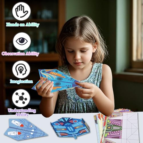 Paper Airplane Kits with 16 Classic Designs (32 Count)