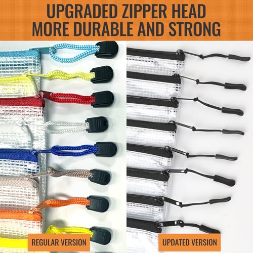 24pcs Mesh Zipper Pouch Bags 9.3 x 4.7 Inches