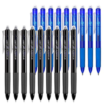 18 Pack Retractable Erasable Gel Pens Clicker (18 Count)