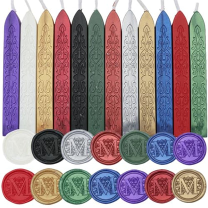12Pcs Wax Sealing Sticks with Wicks (12 Count)