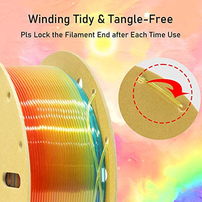 Natural Rainbow PLA 3D Filament (35.2 Ounce)