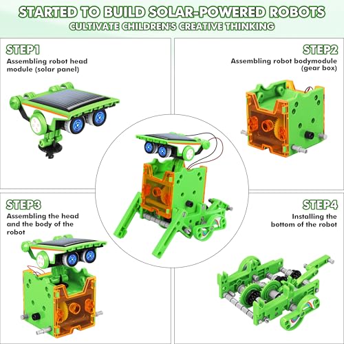 STEM 13-in-1 Education Solar Power Robots Toys for Boys Age 8-12 (13 Count)