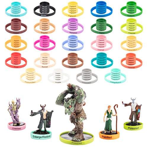 Flexible Condition Rings Status Effect Markers (120 Count)
