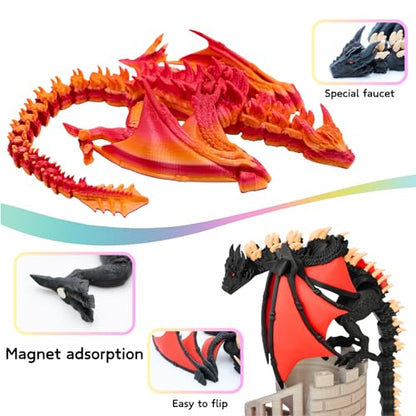 3D Flying Flexible Printed Dragon with Wings