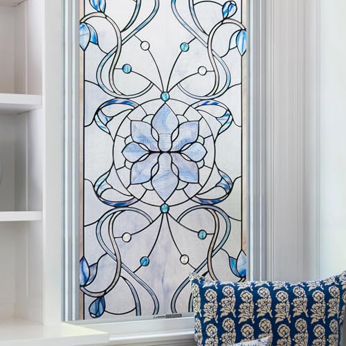 3D Stained Glass Window Privacy Film Decorative Non (830.04 sq inch)