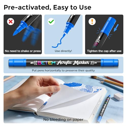 2 Blue Paint Markers for Glass (10 Count)