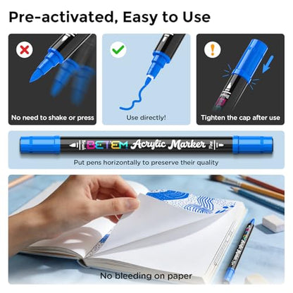 2 Blue Paint Markers for Glass (10 Count)