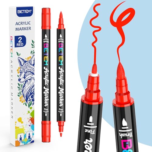 2 Red Paint Markers for Glass (2 Count)
