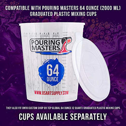 12 Pack Mixing Cup Lids for 64 Oz